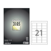 폼텍 A4 잉크젯 투명라벨 IC-3105 21라벨 5매, 단품