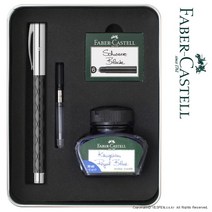 [파버카스텔] (무료각인) 엠비션 람버스 만년필 틴케이스 기프트세트, 펜촉선택:EF-가는촉 / 잉크선택:병잉크(블랙)+카트리지(블랙) / 각인신청:각인신청(서체와 내용을 배송메세지에 입력) / 포장신청:일반포장, 상세 설명 참조