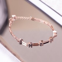 엘렌쥬얼리 14k 루나리스 하트 체인 금 팔찌
