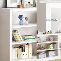 3단 책장 (100CM) (화이트) 가성비책장 책선반 책꽂이정리함