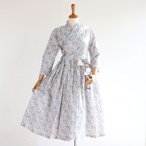 안개플라워 철릭원피스 7부 소매 면100% 데일리 생활한복