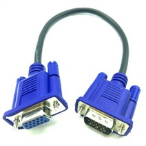 VGA케이블 모니터연결케이블 디스플레이포트 30cm 50cm VGA 케이블 편조 차폐 프리미엄 HDTV 컴퓨터 tv 디스플레이 신호 숏 M/F 연장, [01] Black, [01] 30cm