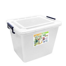 국산 리빙박스 15L 30L 40L 50L 60L 75L 투명정리수납박스, 반투명 30리터 1개