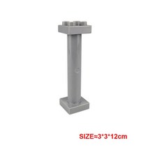 롱브릭타일 접착식파벽돌 파벽돌 대형 빌딩 블록 조립 액세서리 DIY 지붕 벽 난간 집 도시 농장 놀이터, 46 High pillar-gray