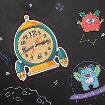 민화샵 교육용 시계만들기 (운송수단) 4종 DIY 무브먼트 학습용 캐릭터 우드시계 우드만들기 나무시계, 민화 교육용 시계_배
