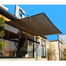Picky Virgo 차광막 면타프 옥상차광막 옥상차광막 3*5m 네 가지 색상입니다, 3*4m, 브라운