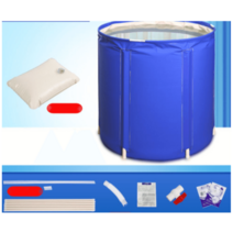 목욕통 가격 욕실 대형 반신욕욕조 접이식 1인, 트럼펫+방석