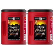 Folgers 폴저스 블랙 다크 로스트 실크 그라운드 커피 원두가루 미국직배송 로스팅커피 1.14kg 2개