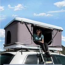 루프탑 텐트 차박 2인용 3인용 레이 카니발 자동차 지붕, 베이직, 특대, 화이트+베이지