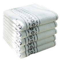 피에르가르뎅 캐슬 호텔 세면타올 140g 30수, 흰색, 5개