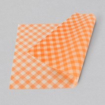 피크닉앤패키지 체크유산지 4종 100장 500장, 오렌지