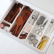 싱크대 서랍정리 트레이 키친트레이 주방수납, 라지, 투명