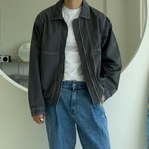 가을 오버핏 방수 남자 헌팅 미니멀 간절기 나일론 카라 자켓