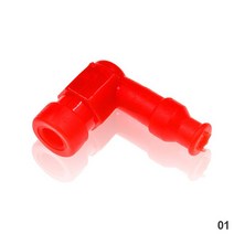 오토바이 점화 플러그 오토바이 고성능 스파크 플러그 캡 50cc 110cc 125cc 먼지 구덩이 자전거 ATV 쿼드, 03 빨간