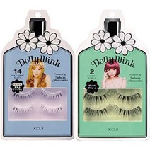 돌리 윙크 페이크 속눈썹 붙이기 네츄럴 큐트 인조 속눈썹 연장 아이래쉬 14번, 1개, 내추럴큐트+스위트걸리