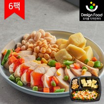 [디자인푸드]맛남주의 맛난식탁도시락 닭가슴살슬라이스&고구마큐브 6팩/12팩/18팩/24팩 냉동도시락, 6팩