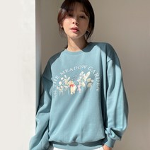 SET푸우 플라워 맨투맨 트레이닝세트