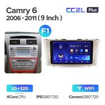 내비게이션 호환TEYES CC2L Plus For Toyota Camry 6 XV 40 50 2006 - 2011 차량용 라디오 멀티미디어 비디, 02 Camry9.0 CC2Lp32-F1