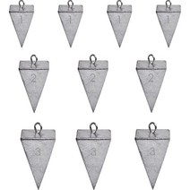 피라미드 싱커 낚시 무게 소금물 서핑 장비 태클을 1oz 2oz 3oz, 10pcs-mixed