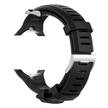 순토 다이빙컴퓨터시계 suunto d6 다이브d6i 노보d6i 줄루용 실리콘 시계 밴드 교체 가능한 손목 스트랩 심플한 디자인 스타일 및 멀티 컬러, 검은색, 검은색