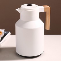 보온 보냉 가정용 식당 주전자 테이블팟 1L 손잡이 커피 핸들 텀블러, 화이트 940ml(유리 용기)