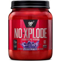 BSN 노 익스플로드 3.0 60서빙 2.45lb 1.11kg [무료배송 맛선택가능], 60서빙 1개입, GRAPE 포도맛