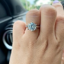 모이사나이트 반지 링 보석 결혼 약혼 프로포즈 다이아 웨딩밴드 aeaw 1.0ct 3ct 5ct ef round 18k 화이트 골드 도금 925 실버 moissanite 몬드