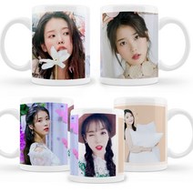 아이유굿즈 아이유 유광 세라믹 포토 머그컵 2개 세트 선물용