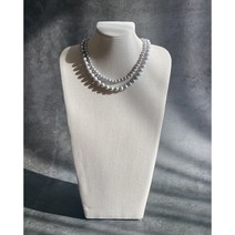 두줄 클래식 그레이 담수진주 목걸이 Double Classic Grey Pearl Necklace