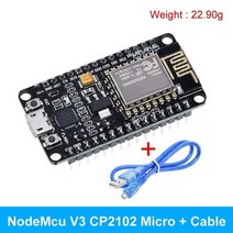 아두이노키트 프로그래밍 전자 아두이노 모듈 부품 무선 모듈 ch340 ch340g cp2102 ch9102x nodemcu v3 v2 lua wifi 인터넷 사물 개발 보드, 1set nodemcu cp2102