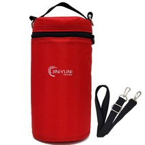 지니유니 국내제작 보냉보온 텀블러 물병 파우치 크로스 가방, 레드
