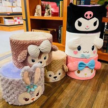 푹신한 산리오 캐릭터 스툴 쿠로미 마이멜로디 시나몬롤 곰돌이 높은 의자 쿠션, B