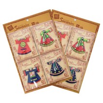 팔복상회 고무 자석 (한복) 4개입 2세트, 1세트