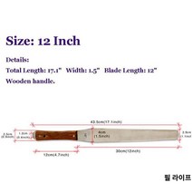 실크 스크린 제판 인쇄 스테인리스 스틸 스크래퍼 잉크 나이프, 12인치