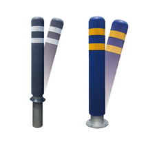 충격흡수 볼라드 우레탄 일자형 I형 차량진입방지 주차금지 매립식 110, 앙카식, 청색