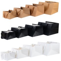 무지종이가방 포장봉투 종이백 종이쇼핑백 크라프트백 무지쇼핑백, 화이트 - 대