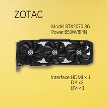 ZOTAC Geforce NVIDIA RTX2060Super 8G RTX2070 2070Super 2080 RTX2080Super 2080TI 11G 비디오 카드 그래픽 GPU, [06] RTX2080Super 8G