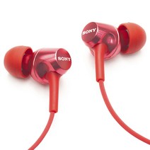 소니 마이크 장착 커널형 유선 이어폰 A, 레드, MDR-EX255AP