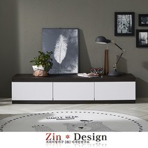 진디자인 티비다이 TV장식장 선반 거실장, 1500 서랍형 웬지화이트