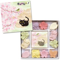 우마이봉 모나카 일본모나카 Smile Japan Factory 바이코도 쿠로네코 와삼보 ( 검은 산책 봄) 와삼봉 와삼분당 건과자 화과자 고양이 마네키네코 프티 기프트 (1개), 와삼봉&커피(2개 세트), 와삼봉&커피(2개 세트)