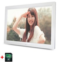 전시용모니터 승강기 디지털액자 스마트 전자앨범 15인치 1280 x led, 영국 플러그, 흰색과 16GB