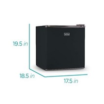 블랙+DECKER BCRK17B 컴팩트 냉장고 Energy Star Single Door 미니 냉동고 1.7 Cubic Feet 블랙, 검은색_미니 냉장고