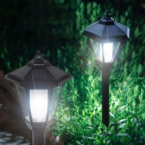나눔 태양광 정원등 태양열 조명 육각등, 10. 4LED태양광육각등 프리미엄 말뚝받침대형-흰불빛