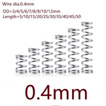 압축 스프링 용수철 스테인레스 스틸 길이, 0.8mm, 9mm 20개, 30mm