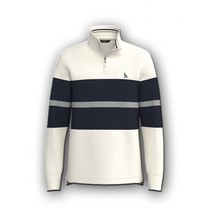 헤지스 남성용 사카리바 컬러블럭 하프집업 티셔츠