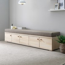 나무뜰 코젯 책장형/수납형 인테리어 벤치 소파, 코젯 2000 수납형 벤치 소파 GM350C, 연브라운