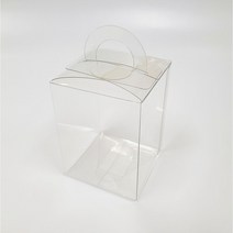 투명 손잡이 케이스 캔들케이스 답례품 상자, 10.5cm*10.5cm*13.5cm(25장), 25개
