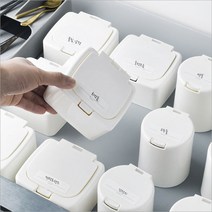 4개구성(1SET) 원터치 미니 소품 정리함 화장솜 면봉 케이스, 4개/원터치미니정리함_원형1+사각3