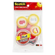 3M 스카치테이프 12mmX20m+리필3롤 셀로판테이프, 단품