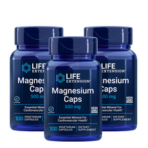 라이프익스텐션 마그네슘 캡스 500mg 베지테리안 캡슐, 100개입, 3개